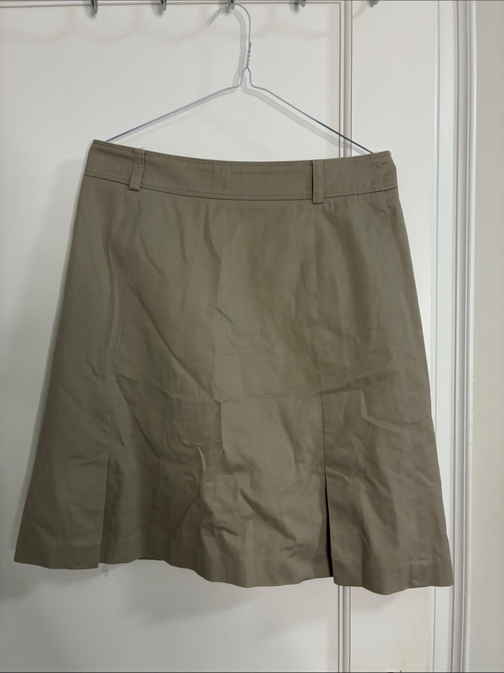 Melanie Lyne Khaki Tan Pleated A Line Skirt 4 👵MT
